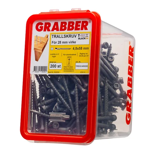 Trallskruv C4 4,8x58 mm, 200 st/frp