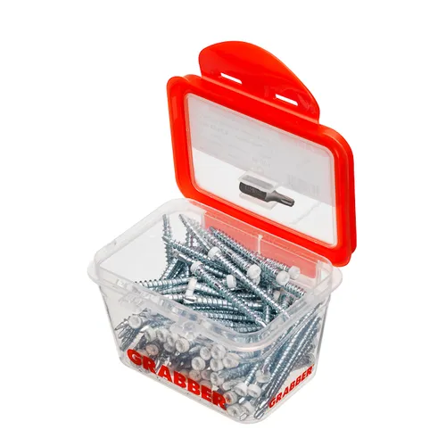 List- & foderskruv med borrspets och stödgänga Trä/Stål 4,2x48 mm, Vit, 100 st/frp