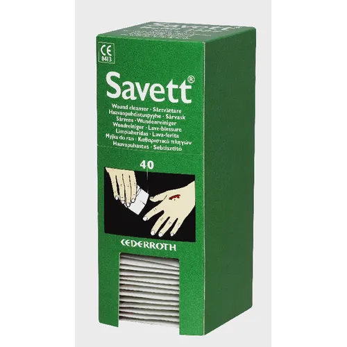 Savett sårtvättare Refill 40 st/ask