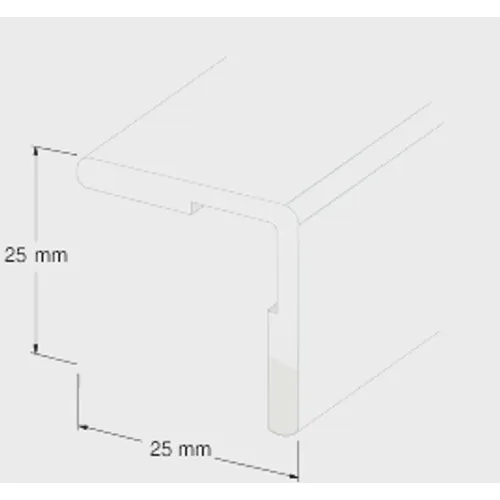 Hörnlist 25x25x2500 mm, Vit