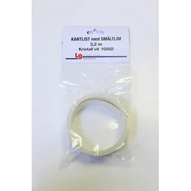 Kantlist 34 mm Kristall Vit, 3,2 m