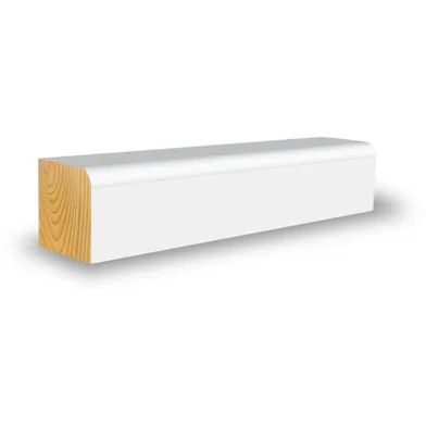 Taklist vitmålad furu med smyg 135° 12x33 mm, 4400 mm