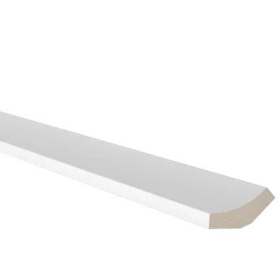 Bråttlist vitmålad furu 15x43 mm, 4400 mm