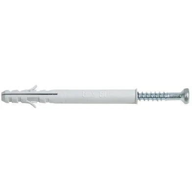 Karmskruv & nylonplugg f. Adjufix-hylsa 8x80 mm, 100 st/ask