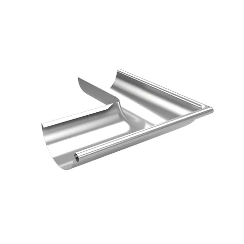 Rännvinkel Ytter 125 mm, Silvermetallic
