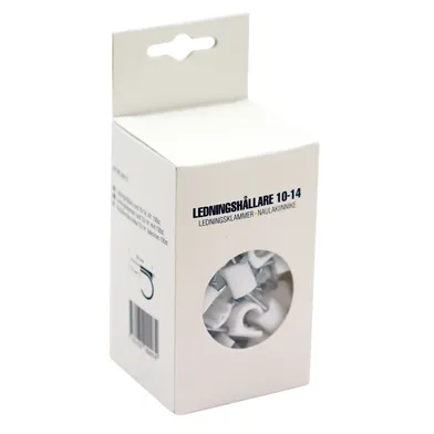 Ledningshållare rund Vit 10-14 mm, 100-pack