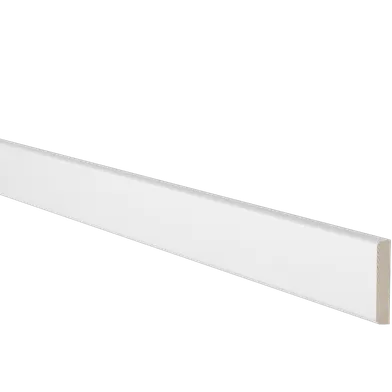 Foglist vitmålad furu 8x43 mm, 4400 mm