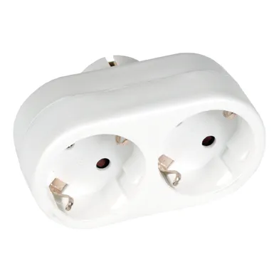 Grenpropp 2-vägs jordad IP20, Vit