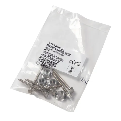 Skruvsats för konsolfäste i bärläkt