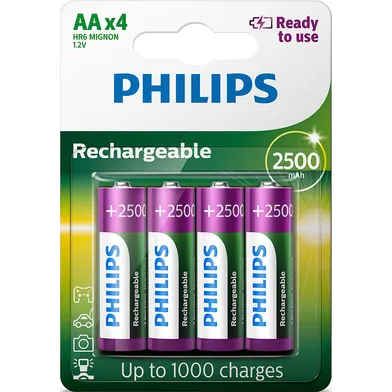 Batteri Uppladdningsbart AA, 2500 mAh, 4-pack