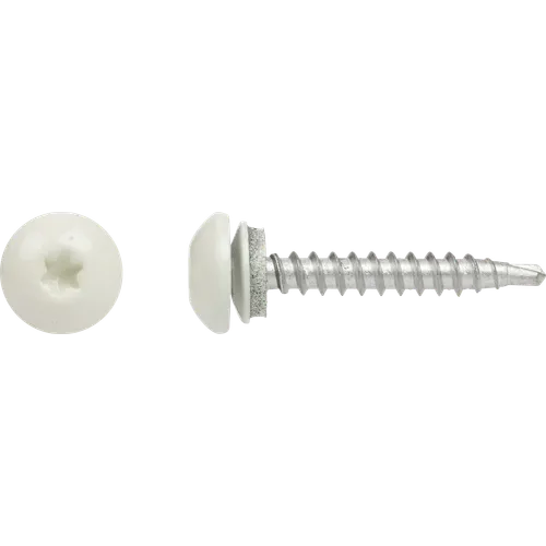 Fasadskruv för trä, C3 4,8x35 mm, Vit, 250 st/frp