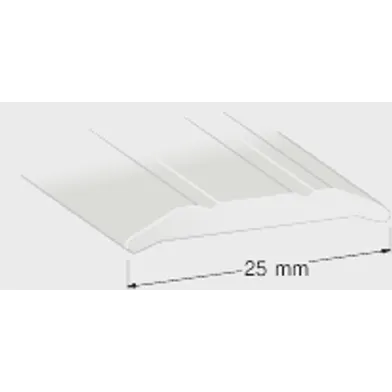 Skarvlist 25 mm 200 cm, Silver, Nr 3