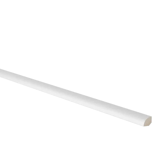 Kvartstav vitmålad furu, NCS 0500-N 12x12 mm, 4400 mm