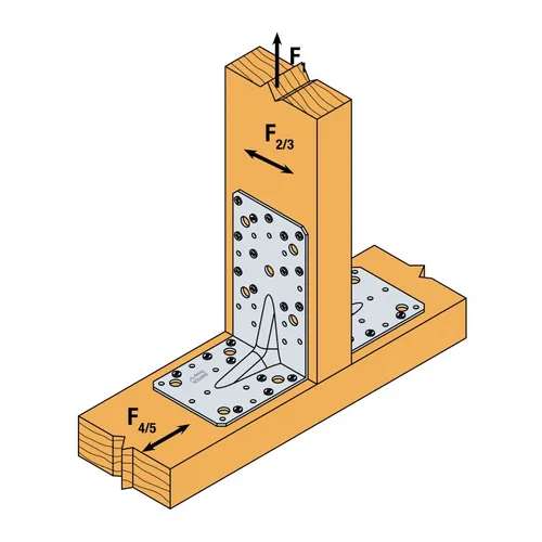 Vinkelbeslag E20/3 170x113x95x3,0 mm