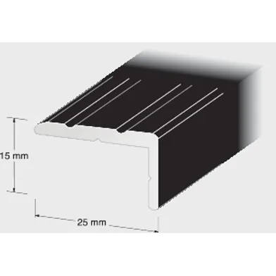 Trappnos 25x15 mm 100 cm, Svart, Nr 132