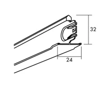 Tvärprofil Connect 8102, 1200 mm