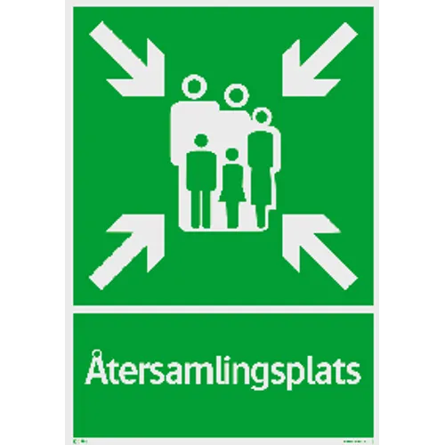 Nödskylt Återsamlingsplats 297x420 mm