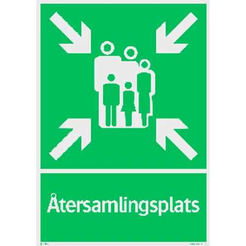 Nödskylt Återsamlingsplats 297x420 mm