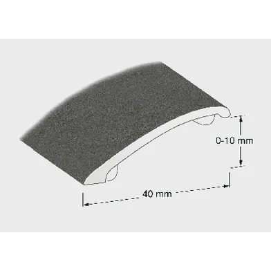 Nivålist 0-10 mm, 30 mm, självhäftande 100 cm, Grafitgråfolierad, Nr 270