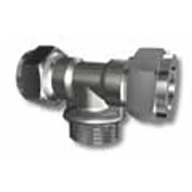 Klämringskoppling t-koppling, rot 15 mm x r15, krom