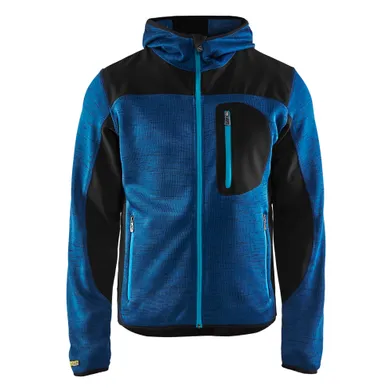 Stickad jacka, Marinblå Strl M