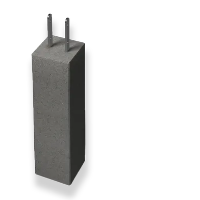 Plint med fast stolpsko 2T, 700 mm