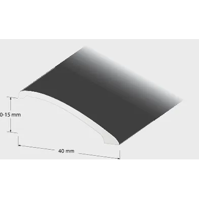 Nivålist 0-15 mm Slät 100 cm, Svart, Nr 130