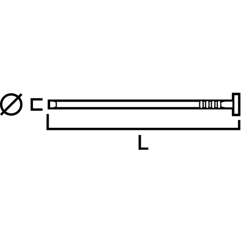 Dyckert mellan 16GA 0° rostfri bandad 1,57x50 mm, 2500 st/frp