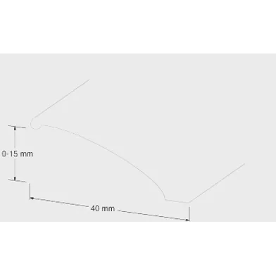 Nivålist 0-15 mm Rillad 100 cm, Silver, Nr 19