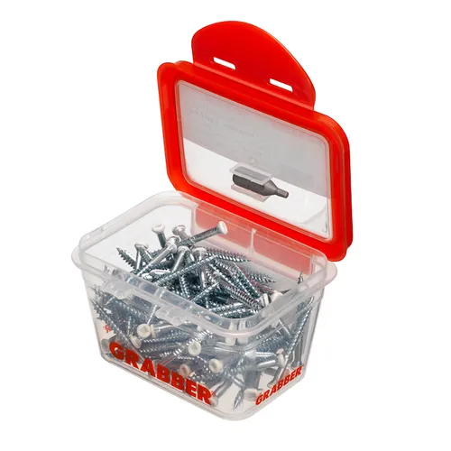 Sockelskruv 3,8x42 mm, Vit, 100 st/frp