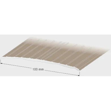 Tröskellist 100 mm, 200 cm Nr 106, Platina aluminium