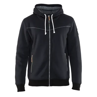 Luvtröja med piléfoder, Svart Strl. XL