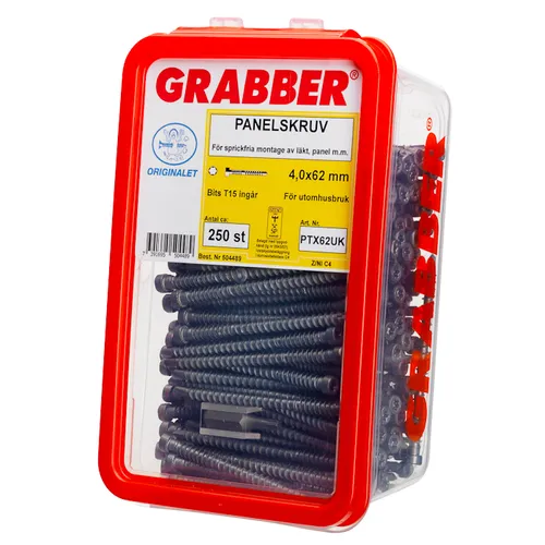 Panelskruv PTX m. borrspets C4 4,0x62 mm, 250 st/frp