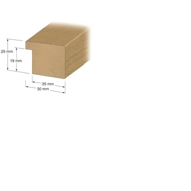 Badrumströskel 1000x25x30 mm, Ek lackad