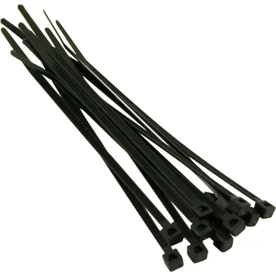 Buntband Svart 200x4,5 mm, 20 st/frp