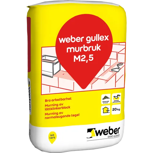 Murbruk B Gullex M 2,5 20 kg