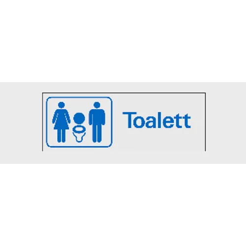 Symbolskylt Dam- & Herrtoalett 225x80 mm