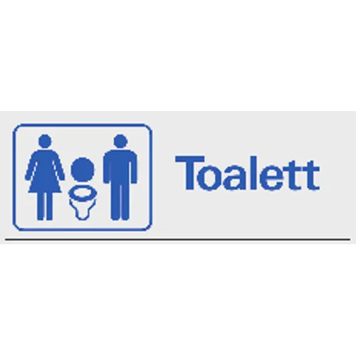 Symbolskylt Dam- & Herrtoalett 225x80 mm