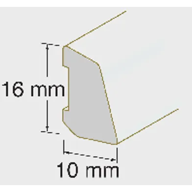 Smyglist 10x16 mm 250 cm, Vit