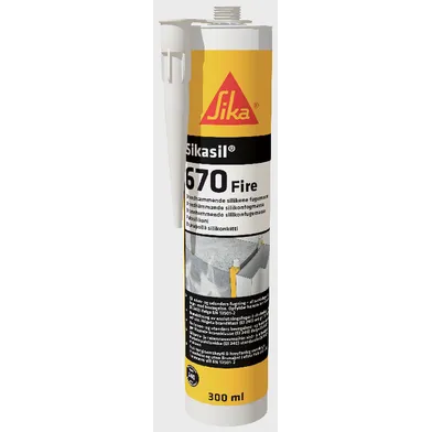 Brandsilikon Sikasil-670 Fire 300 ml, Vit
