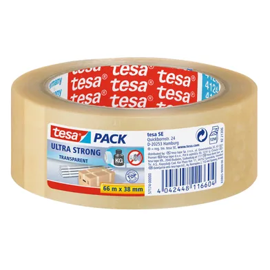 Packtejp Ultra Strong 38 mm, Transparent