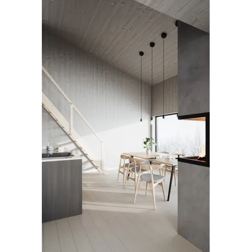 Slätspont Borstad stengrå 15x118 mm Löpmeter