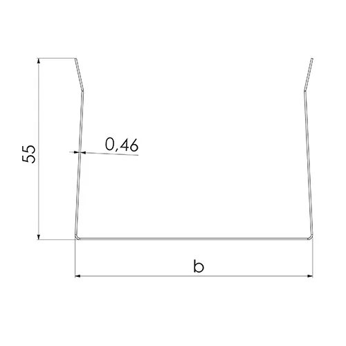Skena SK 70/55, 2500 mm