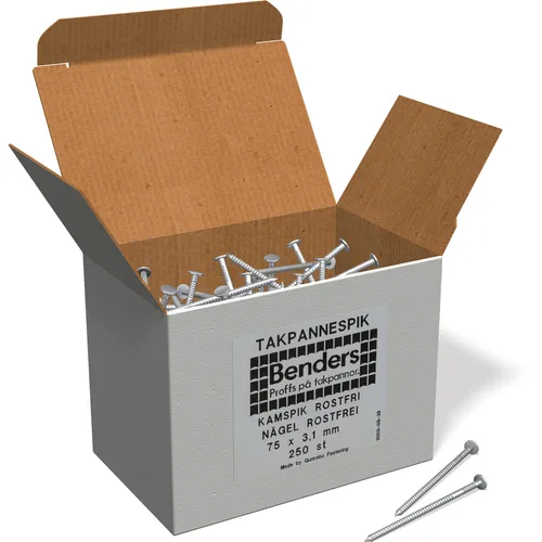 Takpannespik Palema 3,1x75 mm, 250 st/frp