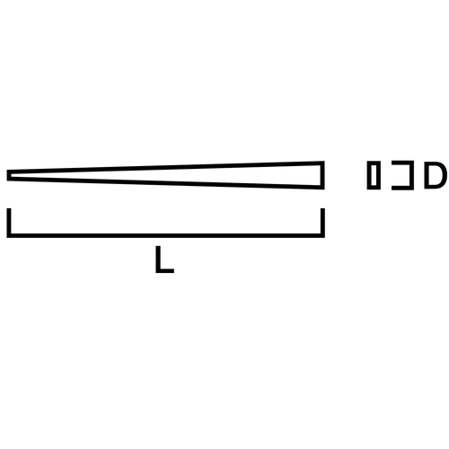 Listspik Vit 1,8x50 mm, 250 st/frp