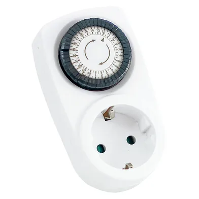 Timer/Kopplingsur jordad IP20, Vit