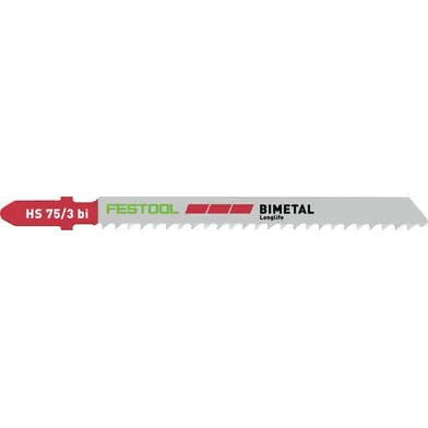 Sticksågsblad HS Bi Plastics Solid Materials 75/3,0 mm, 5-pack