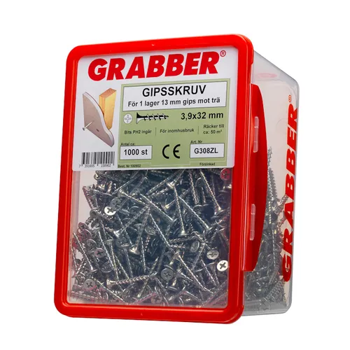Gipsskruv Trä 3,9x32 mm, 1000 st/frp