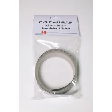 Kantlist 34 mm Zeus Antracit, 3,2 m