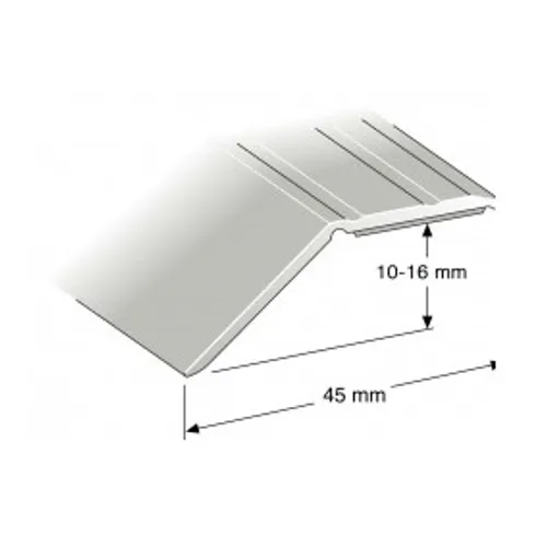 Nivålist 10-16 mm, självhäftande 100 cm, Silver, Nr 193